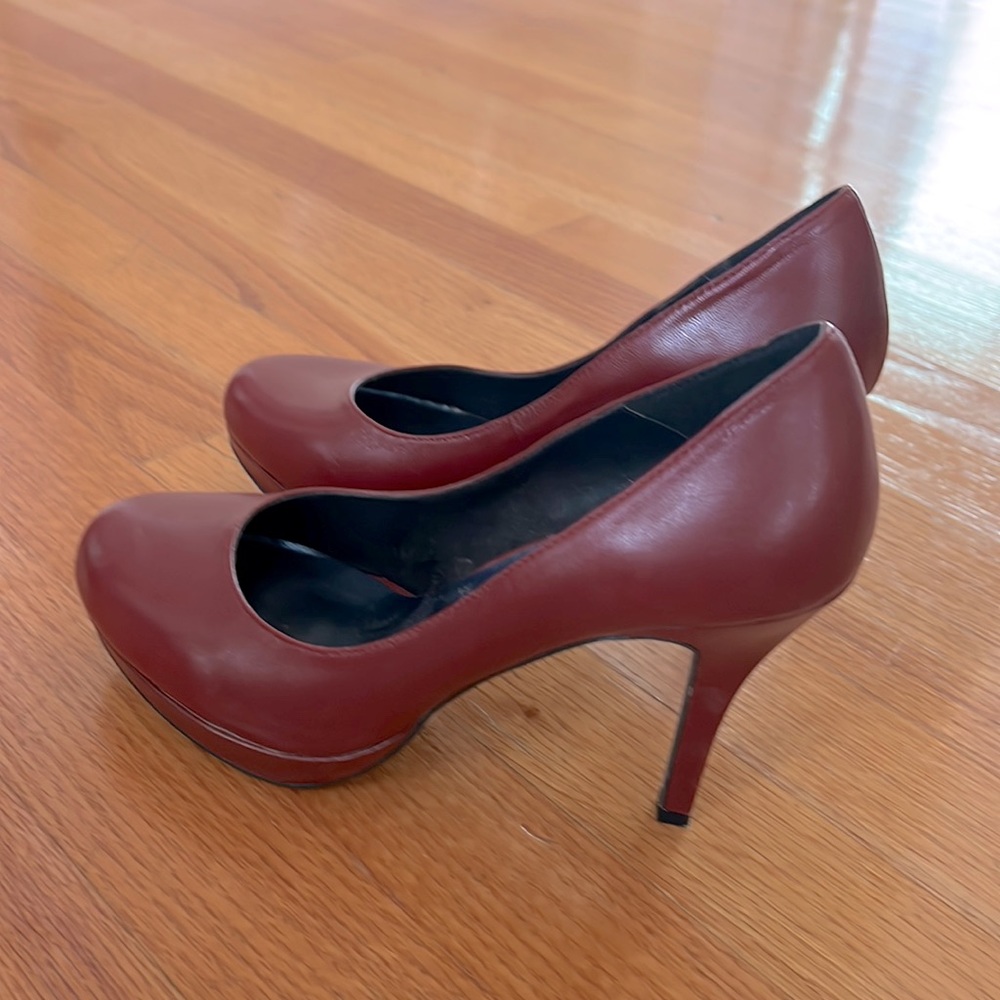 Sacha London garnet heels